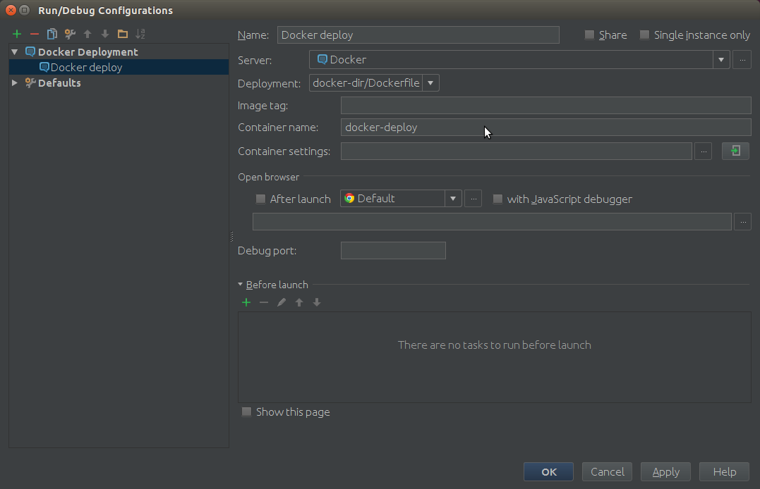 Intellij IDEA Docker Plugin On Ubuntu Linux ConSol Labs